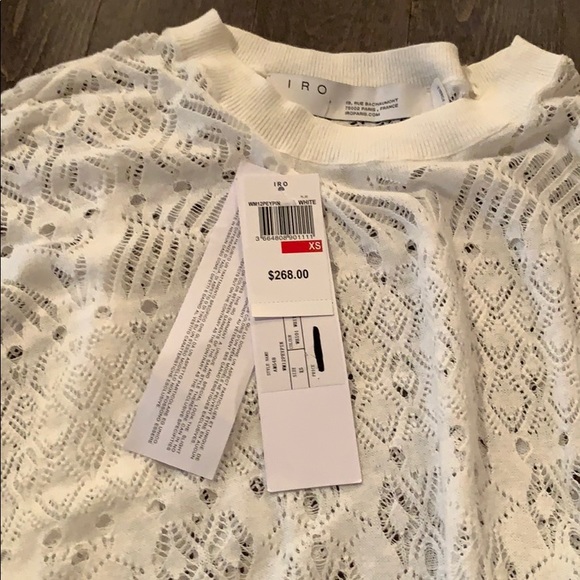 IRO Peypin Lace Cotton Top, White EUC XS! - Picture 4 of 6